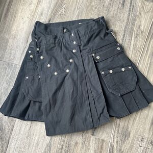Utilikilts Utility Kilt Unisex Sz 36 Skirt Black Spartan Survivor Cargo 21.5
